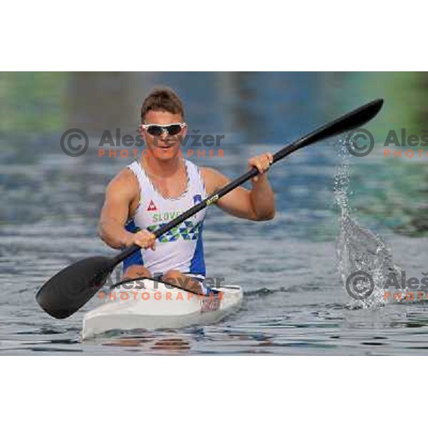 Jernej Regent Zupancic (SLO) in kayak flat water qualification K-1 1000 meters at Olympic games in Beijing, China 18.8.2008 