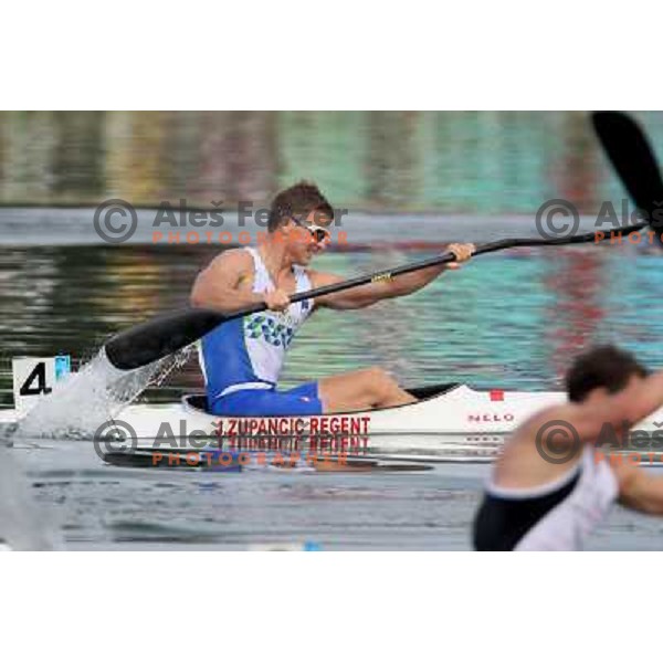 Jernej Regent Zupancic (SLO) in kayak flat water qualification K-1 1000 meters at Olympic games in Beijing, China 18.8.2008 