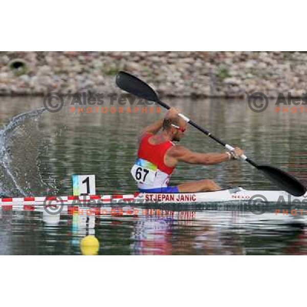 Jernej Regent Zupancic (SLO) in kayak flat water qualification K-1 1000 meters at Olympic games in Beijing, China 18.8.2008 