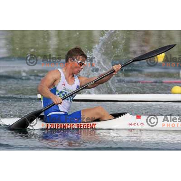 Jernej Regent Zupancic (SLO) in kayak flat water qualification K-1 1000 meters at Olympic games in Beijing, China 18.8.2008 