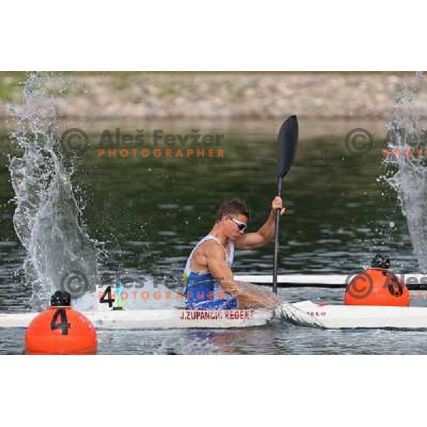 Jernej Regent Zupancic (SLO) in kayak flat water qualification K-1 1000 meters at Olympic games in Beijing, China 18.8.2008 