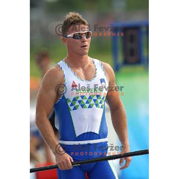 Jernej Regent Zupancic (SLO) in kayak flat water qualification K-1 1000 meters at Olympic games in Beijing, China 18.8.2008 