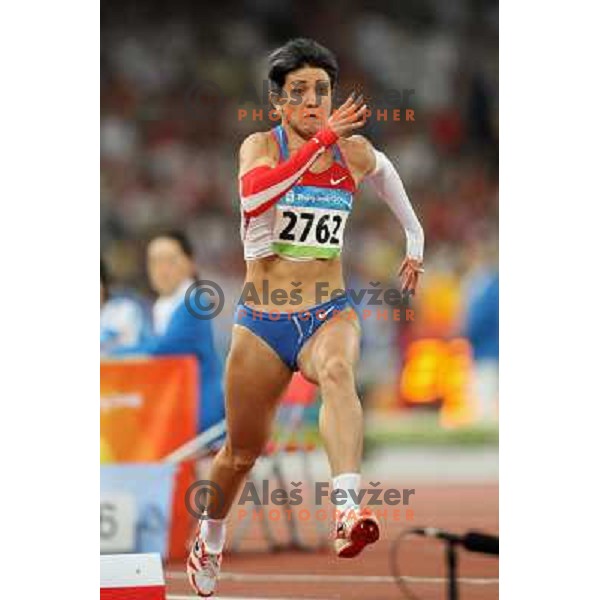 Tatyana Lebedeva (RUS) won olympic silver medal in women\'s triple jump at the Olympic games in Beijing, China 17.8.2008 