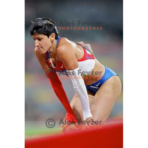 Tatyana Lebedeva (RUS) won olympic silver medal in women\'s triple jump at the Olympic games in Beijing, China 17.8.2008 