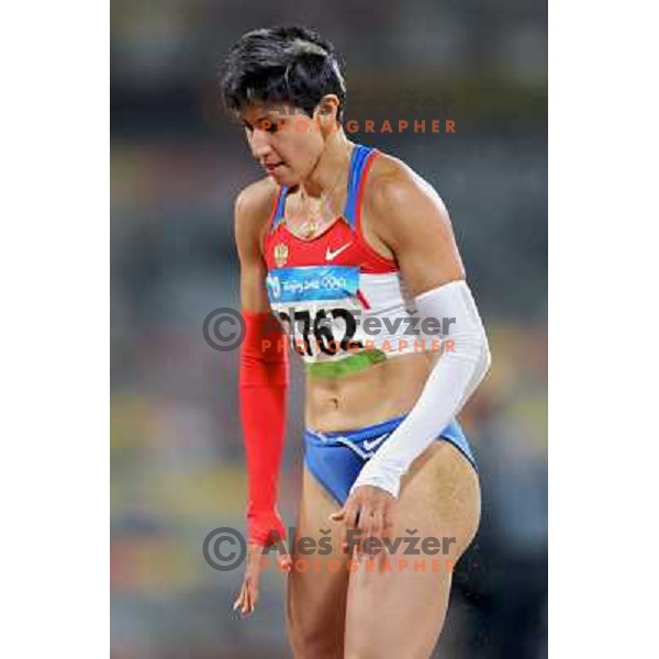 Tatyana Lebedeva (RUS) won olympic silver medal in women\'s triple jump at the Olympic games in Beijing, China 17.8.2008 