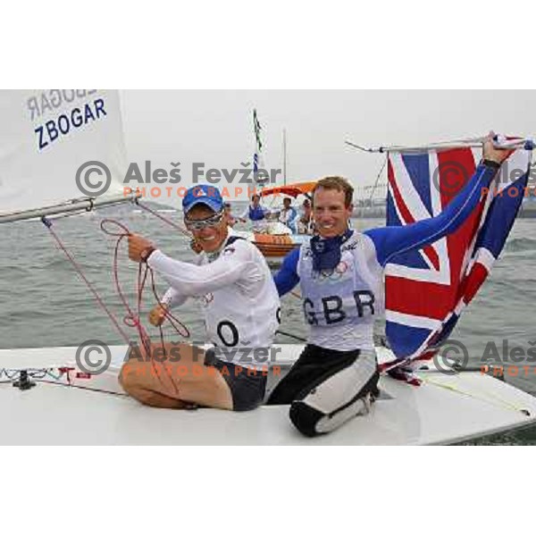 Vasilij Zbogar won olympic silver medal in laser at sailing ragatta in Qingdao during Olympic games in Beijing, China 19.8.2008 Photo by Ales Fevzer 