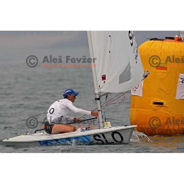 Vasilij Zbogar won olympic silver medal in laser at sailing ragatta in Qingdao during Olympic games in Beijing, China 19.8.2008 Photo by Ales Fevzer 
