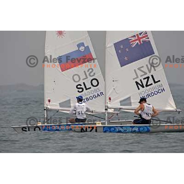 Vasilij Zbogar won olympic silver medal in laser at sailing ragatta in Qingdao during Olympic games in Beijing, China 19.8.2008 Photo by Ales Fevzer 