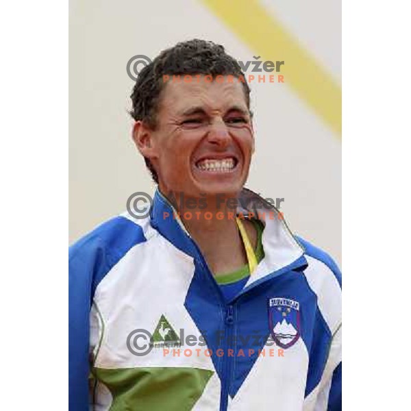 Vasilij Zbogar won olympic silver medal in laser at sailing ragatta in Qingdao during Olympic games in Beijing, China 19.8.2008 Photo by Ales Fevzer 