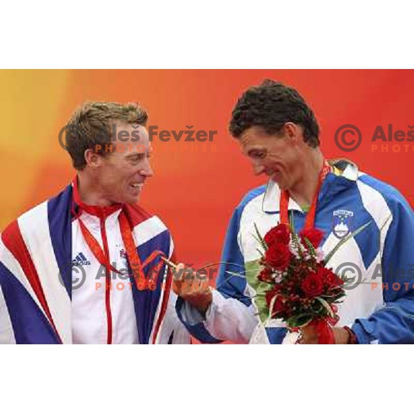 Vasilij Zbogar won olympic silver medal in laser at sailing ragatta in Qingdao during Olympic games in Beijing, China 19.8.2008 Photo by Ales Fevzer 