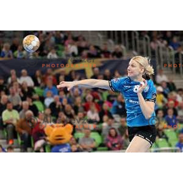 Tamara Mavsar of Krim Mercator in action during EHF Champions League Women handball match between Krim Mercator (SLO) and Zaglebie Lubin (POL) in Ljubljana, Slovenia on February 17, 2024. Foto: Filip Barbalic