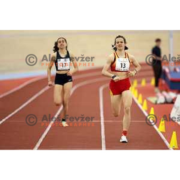 Veronika Sadek, winner of Women\'s 800 meters at Slovenian Athletics Indoor Championship in Novo Mesto, Slovenia on February 18, 2024