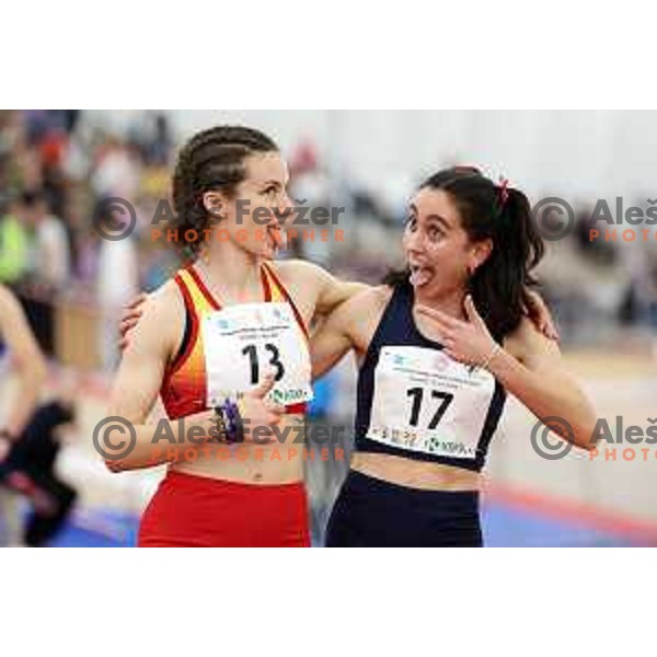 Veronika Sadek, winner of Women\'s 800 meters at Slovenian Athletics Indoor Championship in Novo Mesto, Slovenia on February 18, 2024