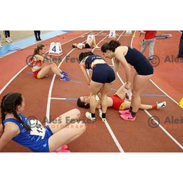 Veronika Sadek, winner of Women\'s 800 meters at Slovenian Athletics Indoor Championship in Novo Mesto, Slovenia on February 18, 2024