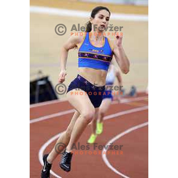 Lina Hribar, third placed at Women\'s 200 meters at Slovenian Athletics Indoor Championship in Novo Mesto, Slovenia on February 18, 2024