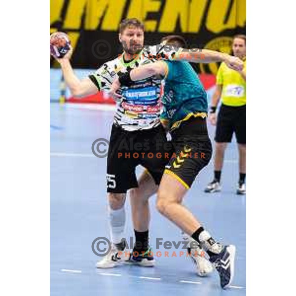 Marko Bezjak during EHF European league match between Gorenje Velenje and Nexe Nasice in Velenje, Slovenia on February 20, 2024