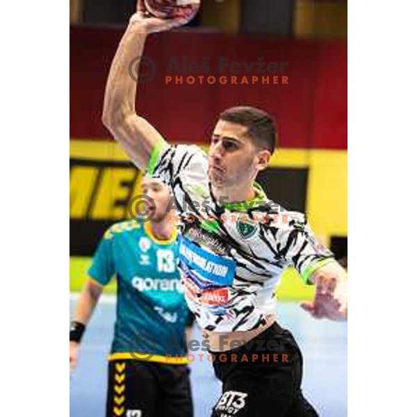 during EHF European league match between Gorenje Velenje and Nexe Nasice in Velenje, Slovenia on February 20, 2024