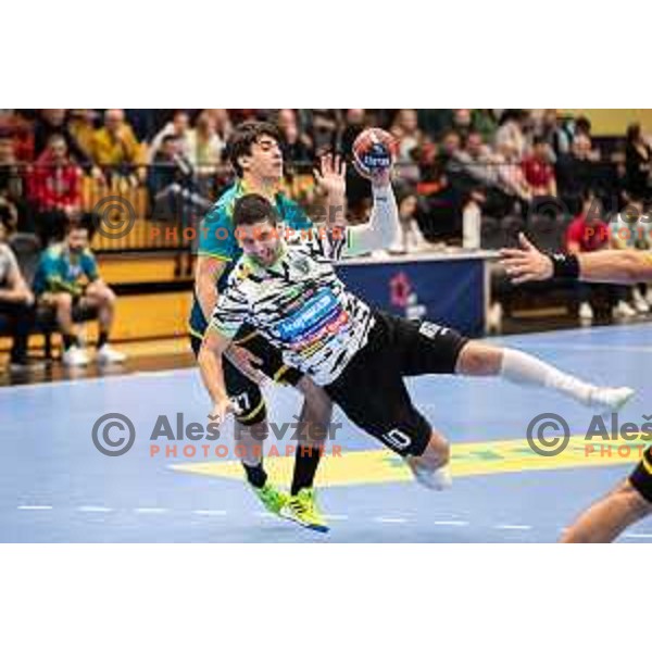 during EHF European league match between Gorenje Velenje and Nexe Nasice in Velenje, Slovenia on February 20, 2024
