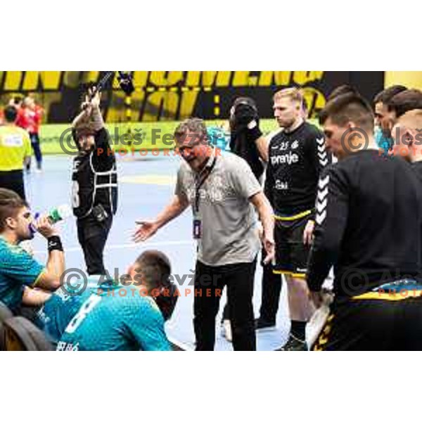 Zoran Jovicic during EHF European league match between Gorenje Velenje and Nexe Nasice in Velenje, Slovenia on February 20, 2024