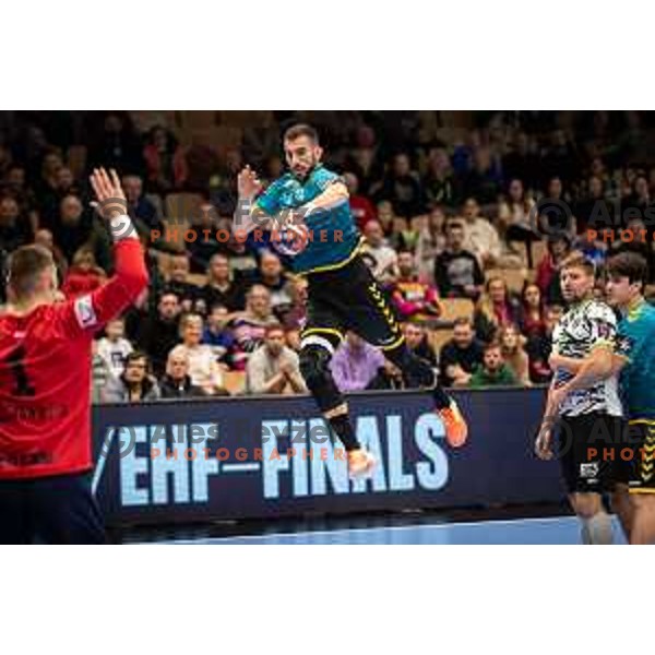 Ibrahim Haseljic during EHF European league match between Gorenje Velenje and Nexe Nasice in Velenje, Slovenia on February 20, 2024