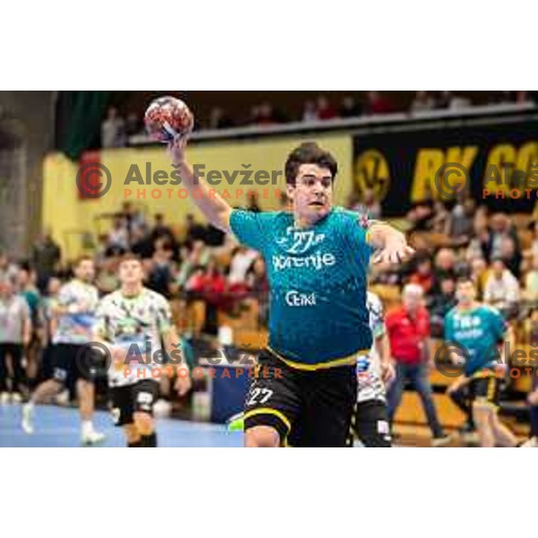Peter Sisko during EHF European league match between Gorenje Velenje and Nexe Nasice in Velenje, Slovenia on February 20, 2024