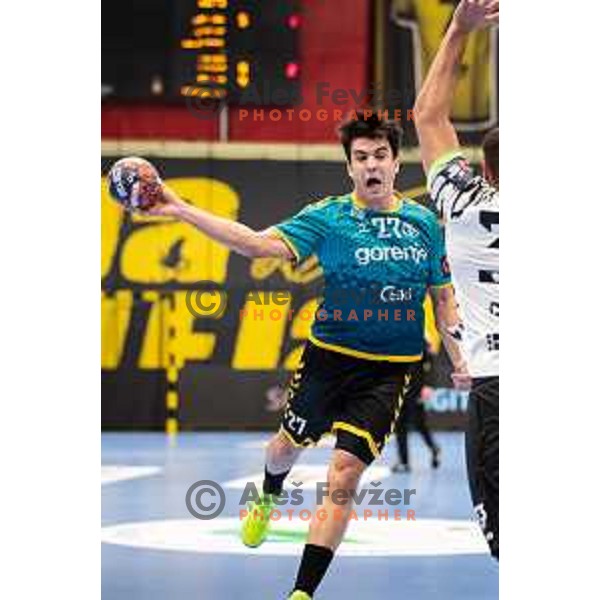 Peter Sisko during EHF European league match between Gorenje Velenje and Nexe Nasice in Velenje, Slovenia on February 20, 2024