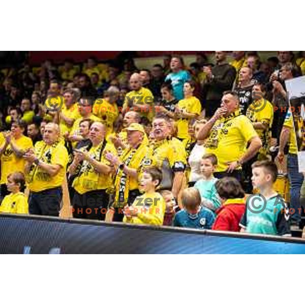 during EHF European league match between Gorenje Velenje and Nexe Nasice in Velenje, Slovenia on February 20, 2024