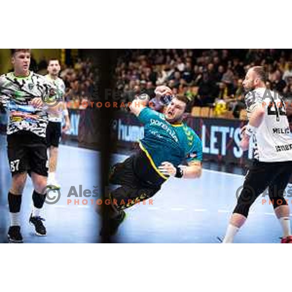 Branko Predovic during EHF European league match between Gorenje Velenje and Nexe Nasice in Velenje, Slovenia on February 20, 2024