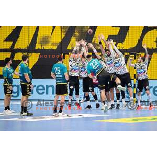 during EHF European league match between Gorenje Velenje and Nexe Nasice in Velenje, Slovenia on February 20, 2024