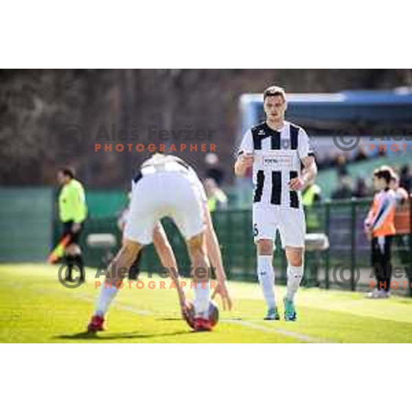 Luka Kambic during Prva liga Telemach football match between Rogaska and Maribor in Sportni center Rogaska Slatina, Slovenia on February 25, 2024. Photo: Jure Banfi