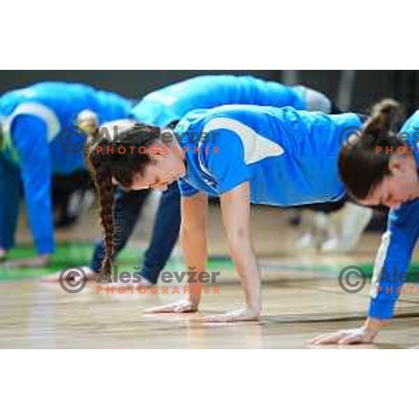 during practice session of Slovenia Women’s Handball team in Ljubljana, Slovenia on February 26, 2024