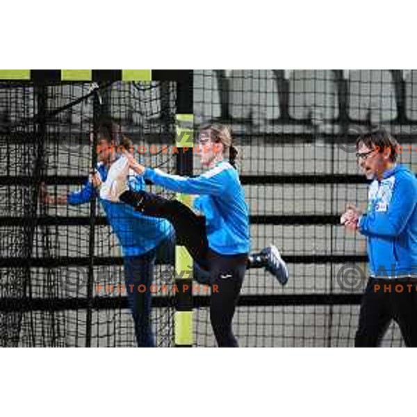 during practice session of Slovenia Women’s Handball team in Ljubljana, Slovenia on February 26, 2024