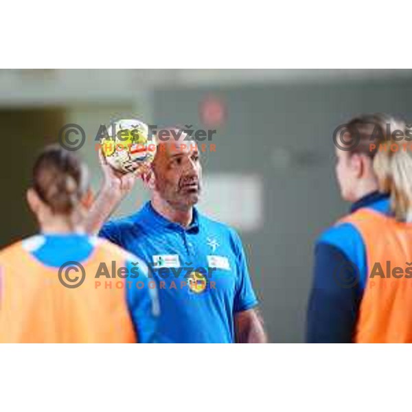 during practice session of Slovenia Women’s Handball team in Ljubljana, Slovenia on February 26, 2024