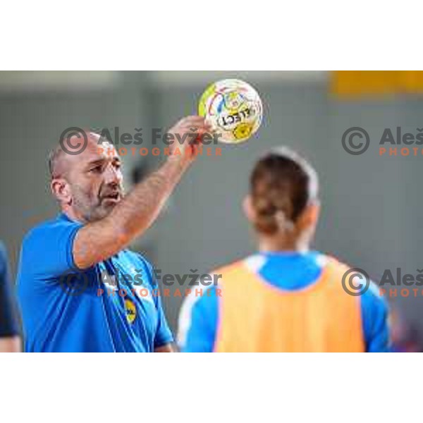 during practice session of Slovenia Women’s Handball team in Ljubljana, Slovenia on February 26, 2024