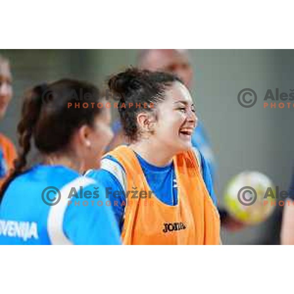 during practice session of Slovenia Women’s Handball team in Ljubljana, Slovenia on February 26, 2024