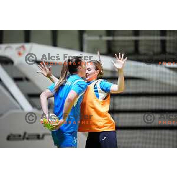 during practice session of Slovenia Women’s Handball team in Ljubljana, Slovenia on February 26, 2024