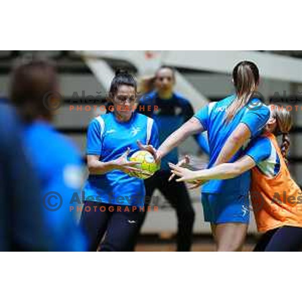 during practice session of Slovenia Women’s Handball team in Ljubljana, Slovenia on February 26, 2024