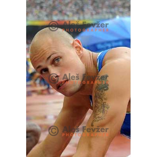 Damjan Sitar (SLO) competed in decathlon long jumpa at Olympic games in Beijing, China 21.8.2008 