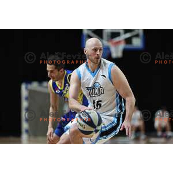 In action during Nova KBM League 2023/2024 basketball match between Ilirija and Hopsi Polzela in Ljubljana, Slovenia on March 1, 2024