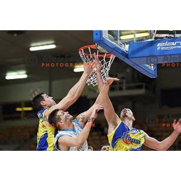 In action during Nova KBM League 2023/2024 basketball match between Ilirija and Hopsi Polzela in Ljubljana, Slovenia on March 1, 2024