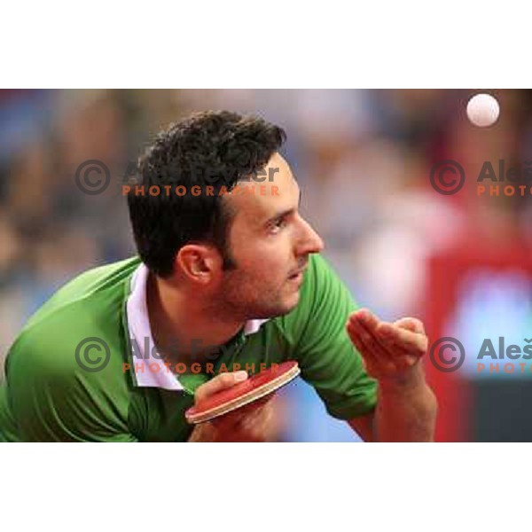 Bojan Tokic (SLO) lost 1:4 in third round of table tennis tournament against Ma Lin (CHN), Olympic games, Beijing, China 21..8.2008 