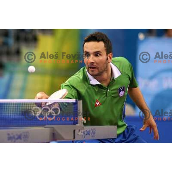 Bojan Tokic (SLO) lost 1:4 in third round of table tennis tournament against Ma Lin (CHN), Olympic games, Beijing, China 21..8.2008 