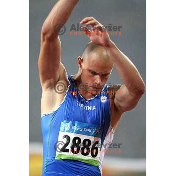 Damjan Sitar (SLO) in decathlon high-jump atb Olympic games in Beijing, China 21.8.2008 