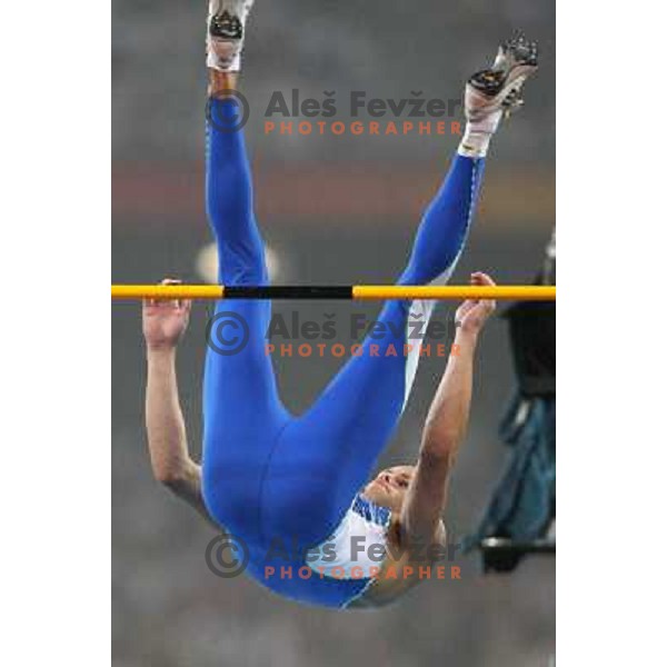 Damjan Sitar (SLO) in decathlon high-jump atb Olympic games in Beijing, China 21.8.2008 