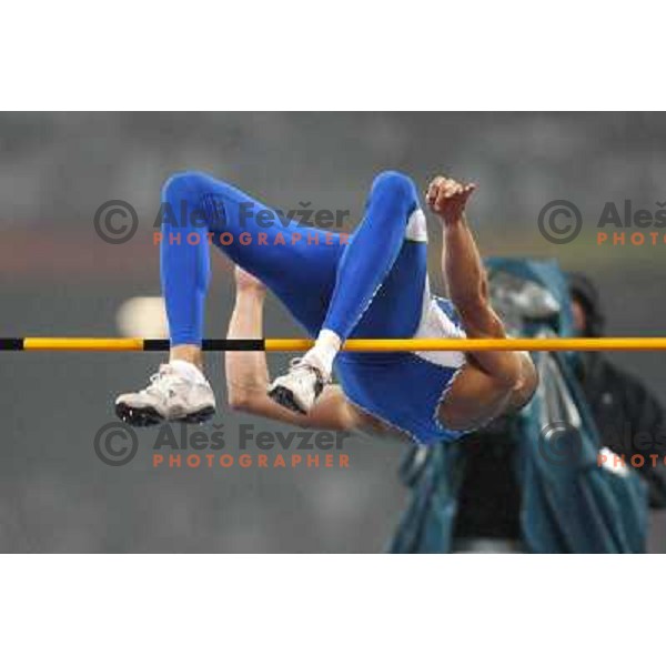 Damjan Sitar (SLO) in decathlon high-jump atb Olympic games in Beijing, China 21.8.2008 