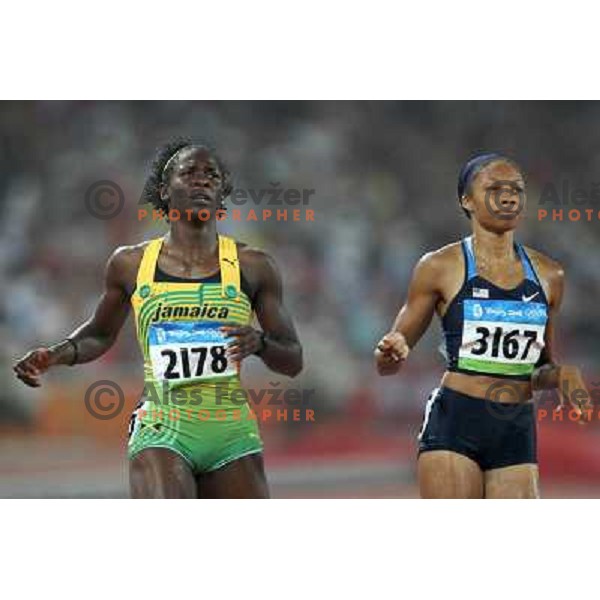 Stewart (2178) and Felix (3167) in women\'s 200 meters Final at Olympic games in Beijing, China 21.8.2008 