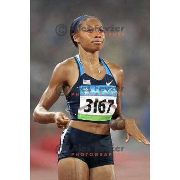 Allyson Felix (USA) in women\'s 200 meters Final at Olympic games in Beijing, China 21.8.2008 