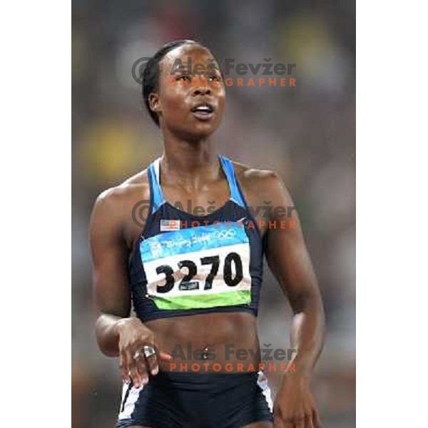 Hooker (USA) in women\'s 200 meters Final at Olympic games in Beijing, China 21.8.2008 