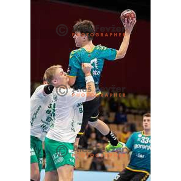 Peter Sisko during EHF European league match between Gorenje Velenje and Skjern in Velenje, Slovenia on March 5, 2024
