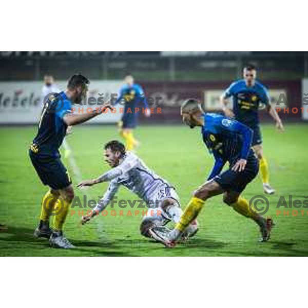 in action during Prva liga Telemach football match between Celje and Maribor in Stadion z’dezele, Celje, Slovenia on March 9, 2024. Photo: Jure Banfi
